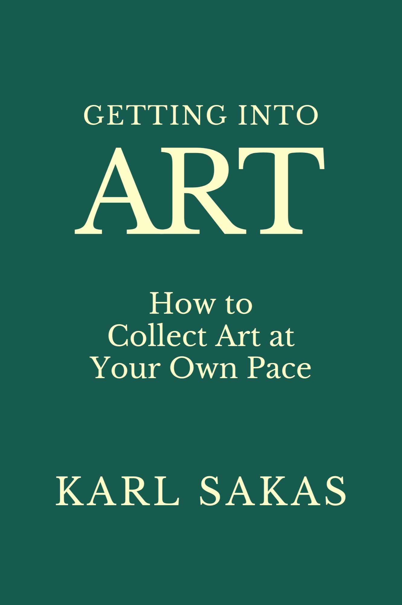 Book cover: "Getting Into Art" by Karl Sakas